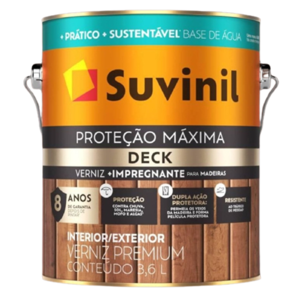 VERNIZ SUVINIL BASE ÁGUA PROTEÇÃO MÁXIMA DECK BRILHANTE NATURAL