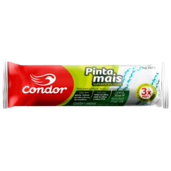 ROLO DE LÃ PINTA MAIS CONDOR 11mm 23cm