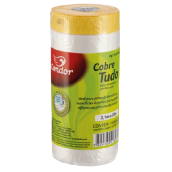 COBRE TUDO FILME COM FITA CREPE CONDOR 2,1m X 20m