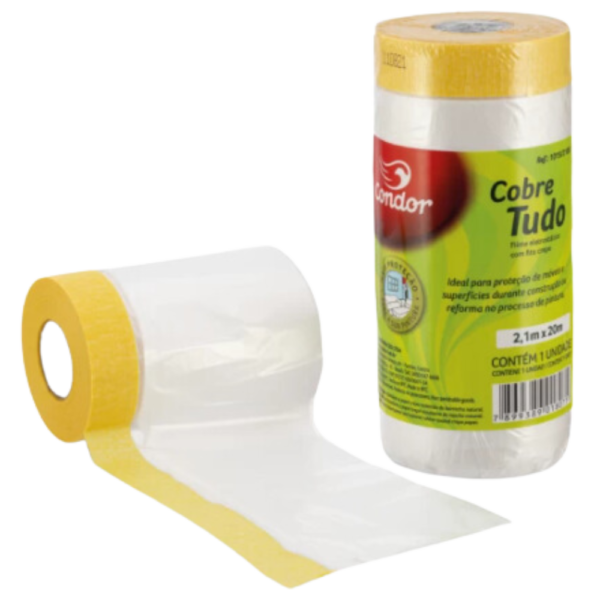 COBRE TUDO FILME COM FITA CREPE CONDOR 2,1m X 20m - Image 2