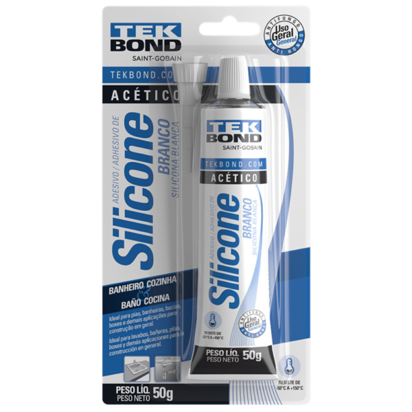 SILICONE ACETICO BRANCO TEKBOND 50g