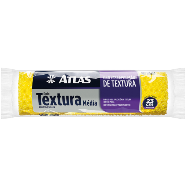 ROLO DE TEXTURA MÉDIA DE ESPUMA ATLAS 23cm